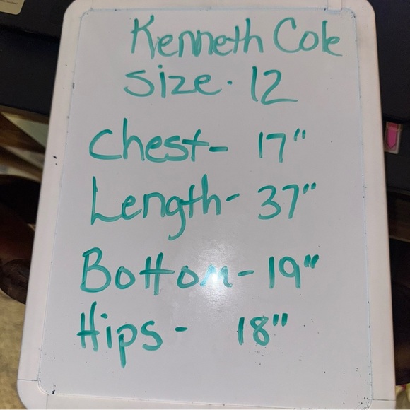 Kenneth Cole Orange Black Sheath Dress Size 12 Work Office Midi Career - Picture 5 of 5